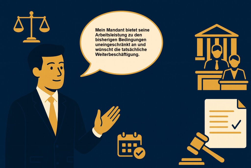 Kündigung, Verhalten im Gütetermin
