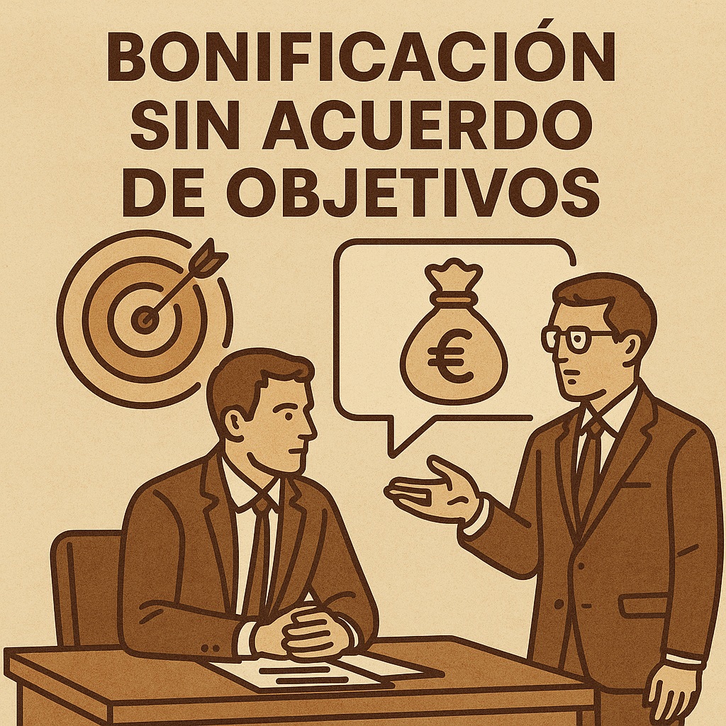 bonificación sin acuerdo de objetivos