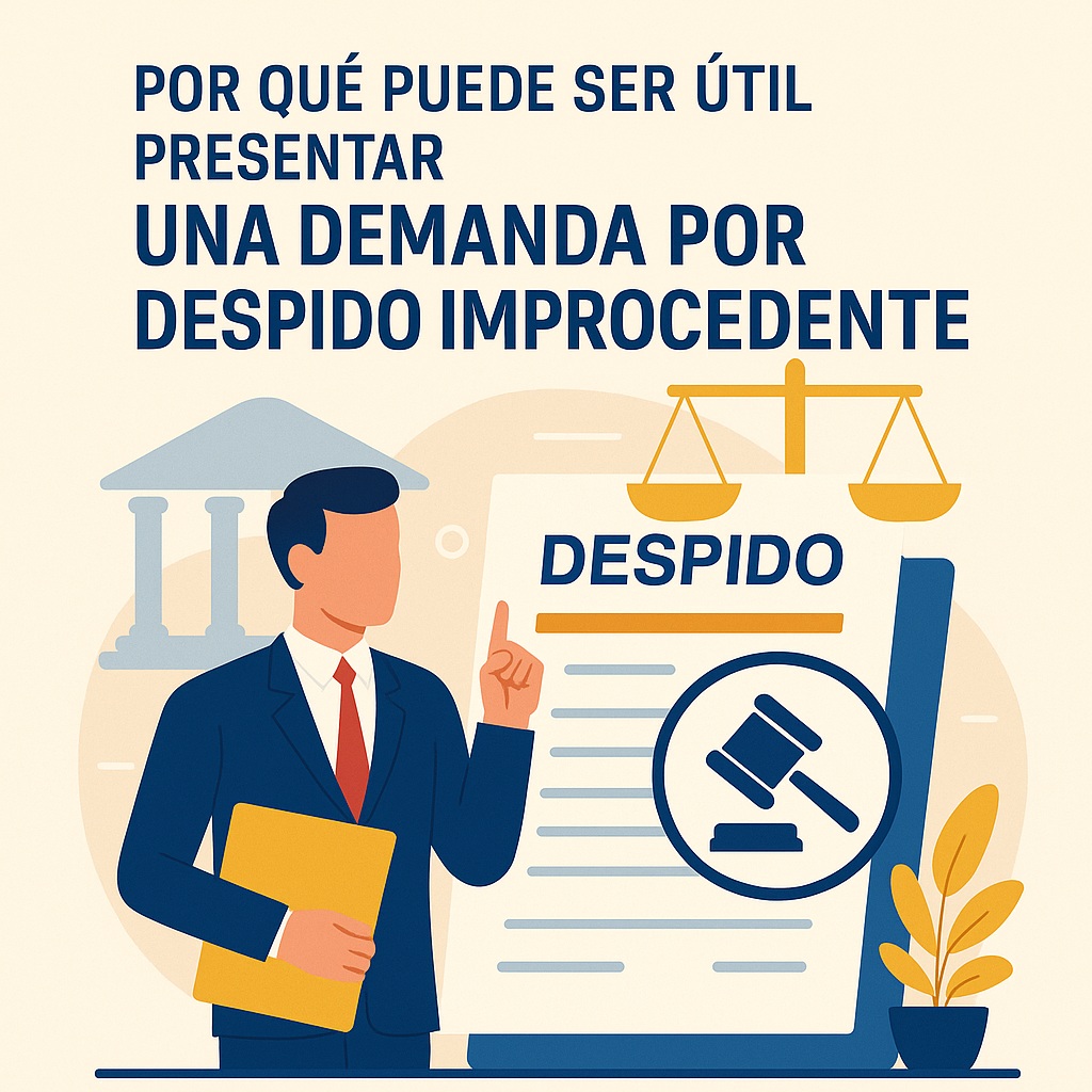 ¿Por qué puede ser útil presentar una demanda por despido improcedente como trabajador?