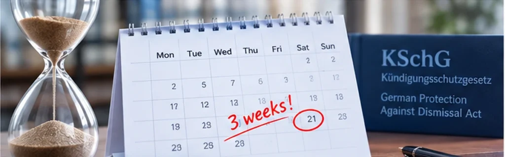 Three-week deadline for filing a dismissal protection claim in Germany