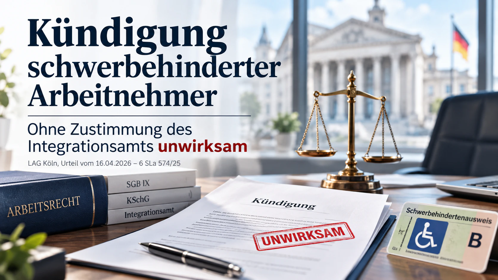 Schwerbehinderung und Kündigung: LAG Köln stärkt den Kündigungsschutz