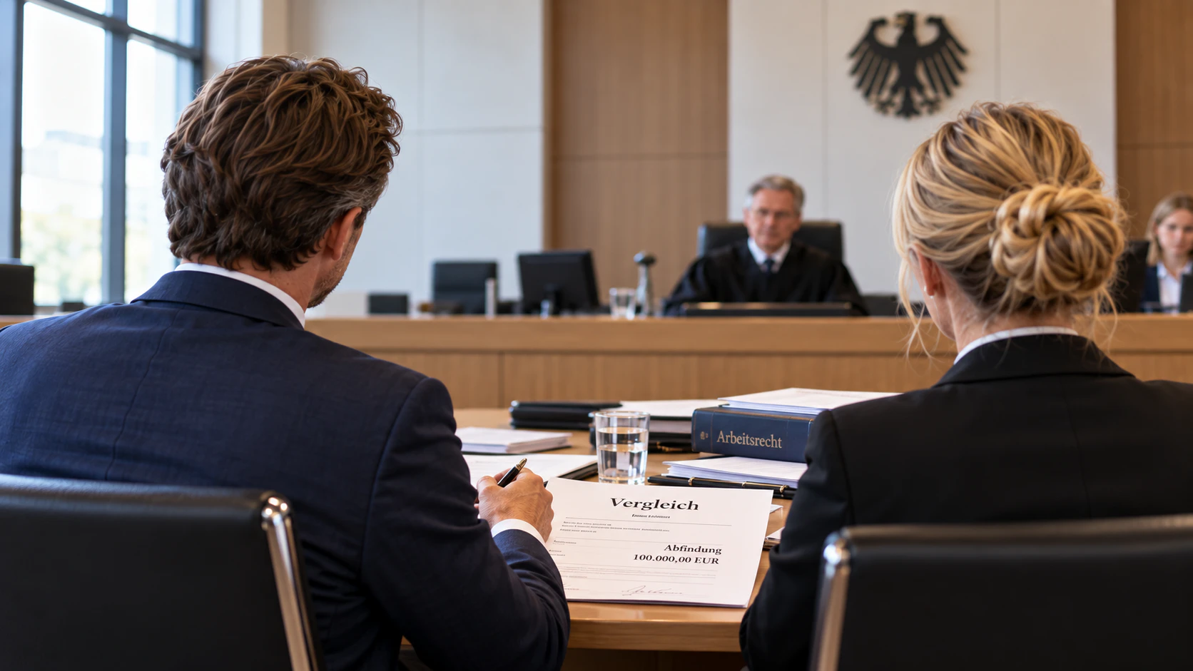 Arbeitsgerichtliche Vergleichsverhandlung zur Abfindung